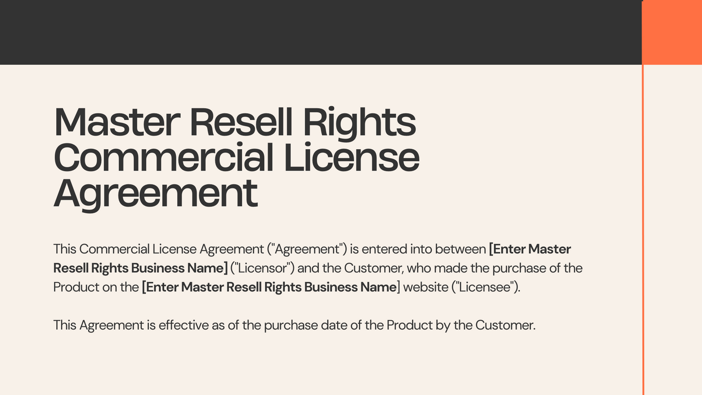 Commercial License Agreement